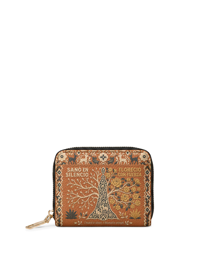 "Sanó en silencio, floreció con fuerza" ver.4 Mini Wallet