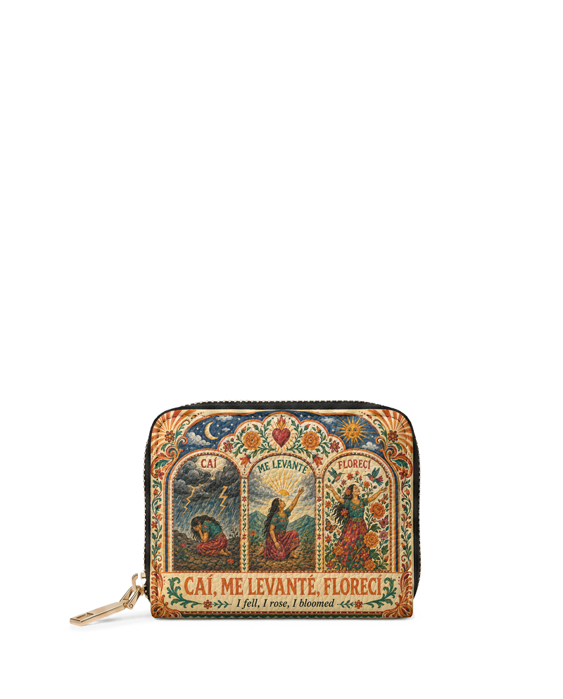 "Caí, me levanté, florecí" ver.1 Mini Wallet