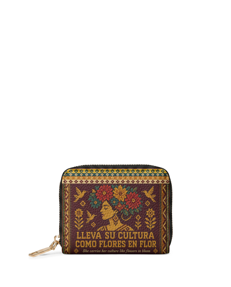 "Lleva su cultura como flores en flor" ver.4 Mini Wallet