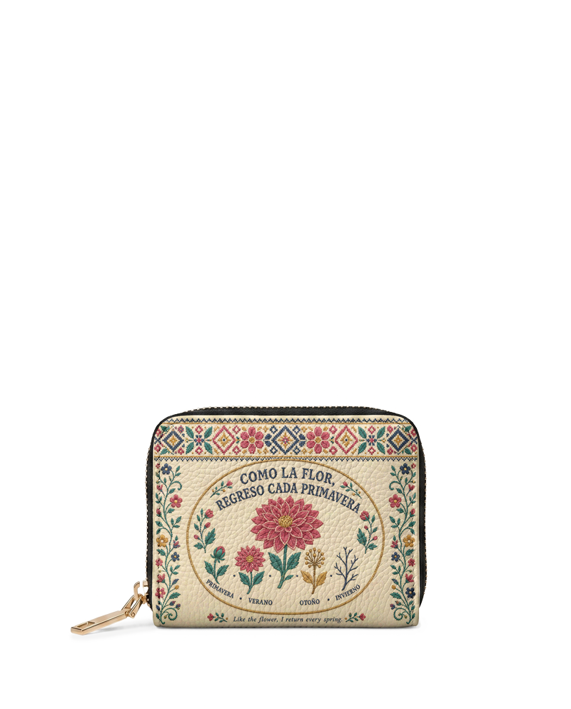 "Como la flor, regreso cada primavera" ver.3 Mini Wallet