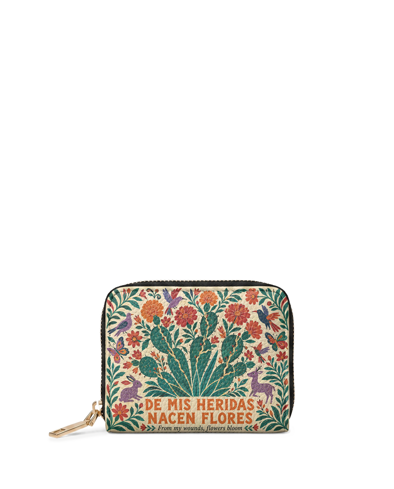 "De mis heridas nacen flores" ver.4 Mini Wallet