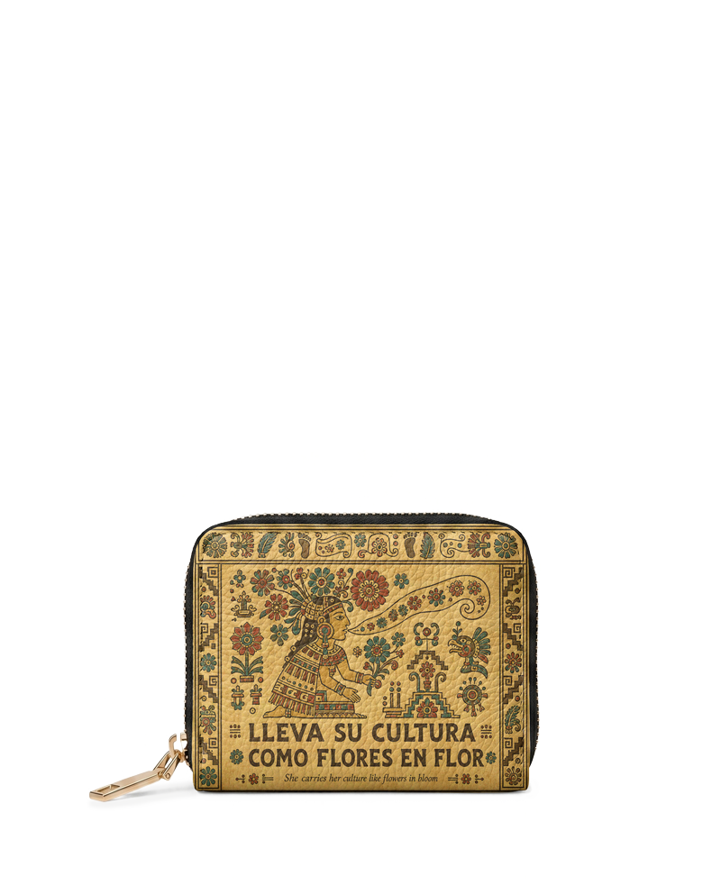 "Lleva su cultura como flores en flor" ver.5 Mini Wallet