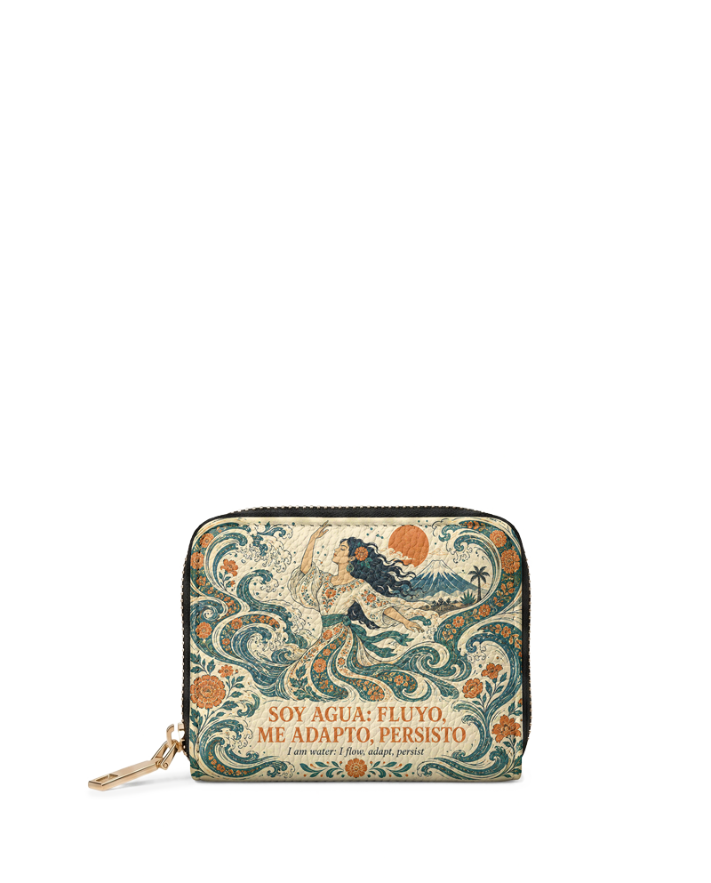 "Soy agua fluyo, me adapto, persisto" ver.4 Mini Wallet