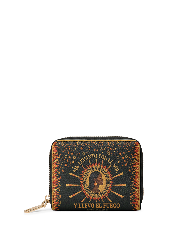 "Me levanto con el sol y llevo el fuego" ver.1 Mini Wallet