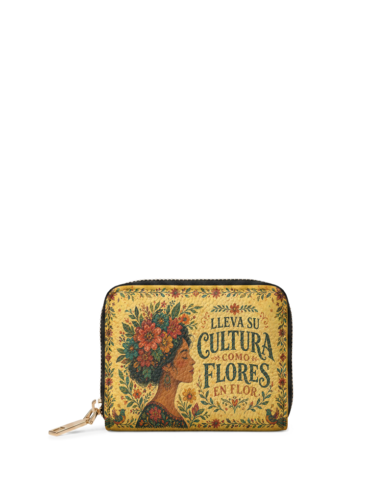 "Lleva su cultura como flores en flor" ver.1 Mini Wallet
