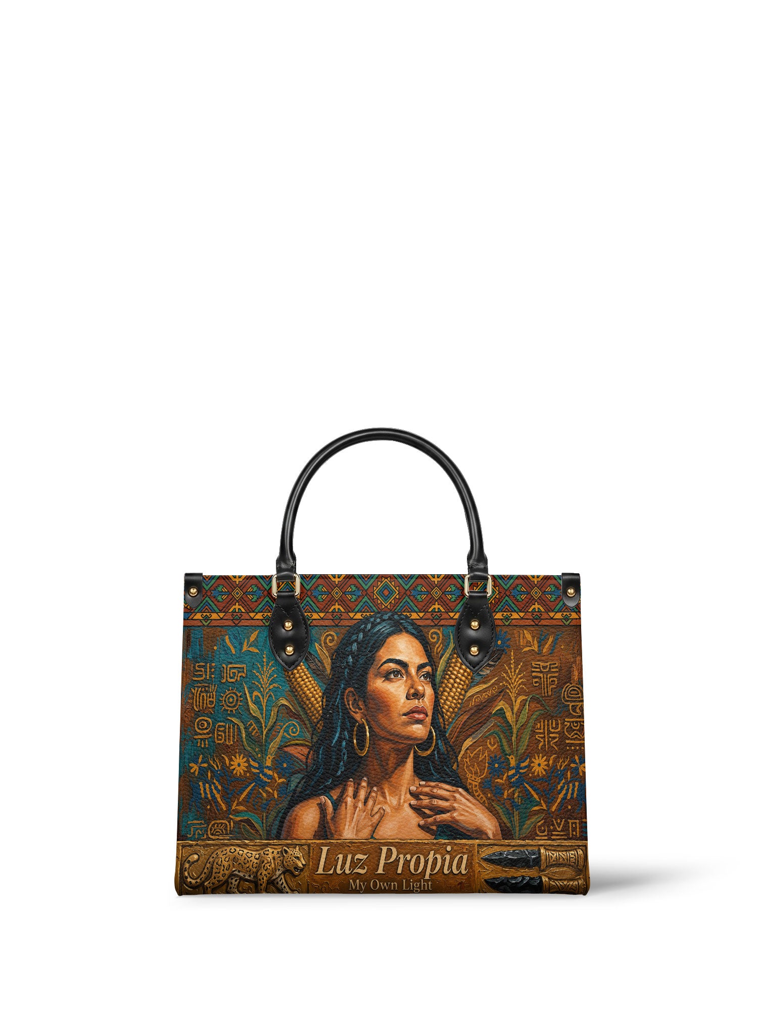 "Luz Propia" ver.4 Leather Handbag - front view | Paleta Bags
