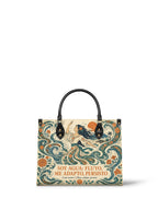 "Soy agua fluyo, me adapto, persisto" ver.4 Leather Handbag - front view | Paleta Bags