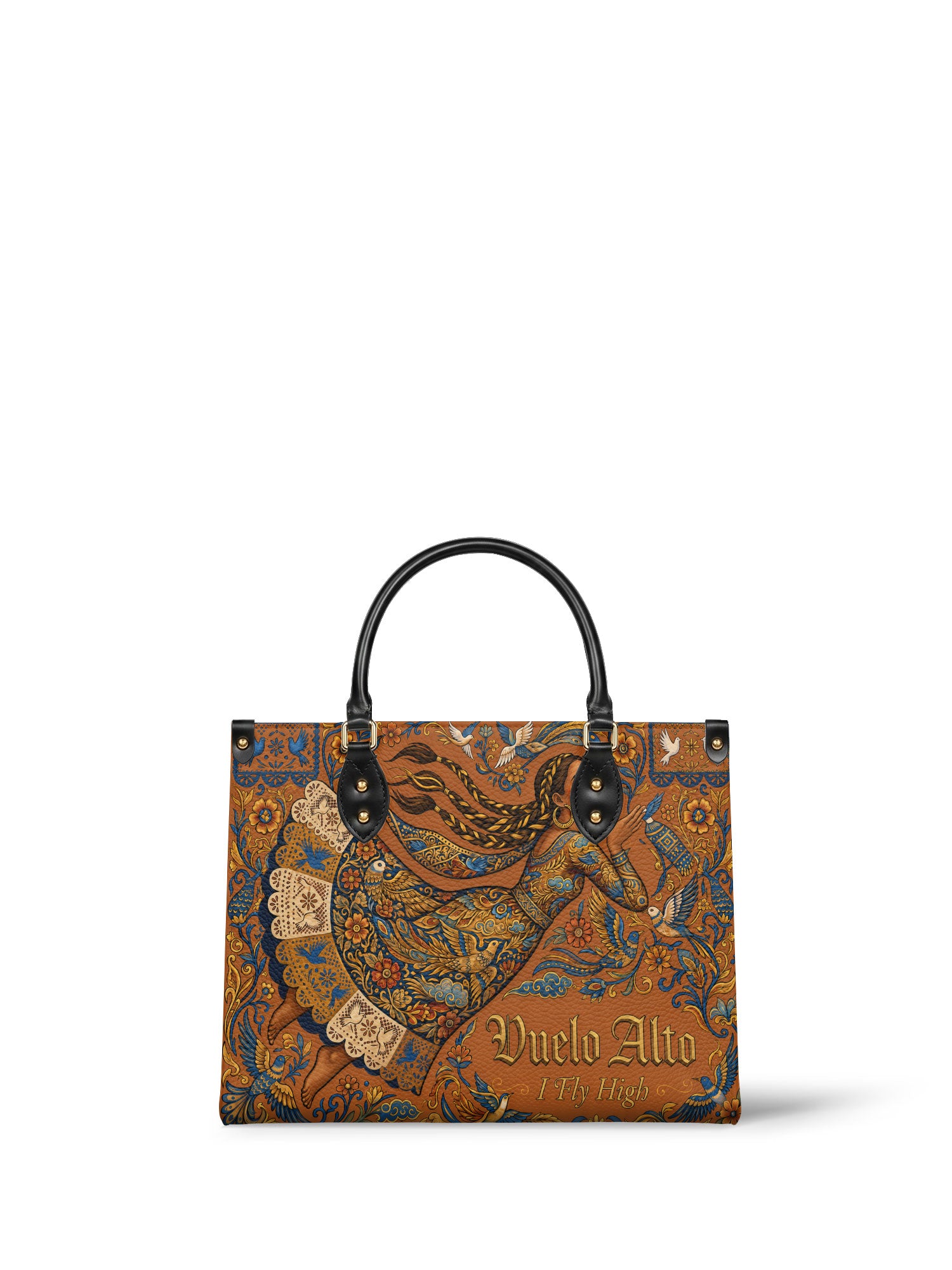 "Vuelo Alto" ver.2 Leather Handbag - front view | Paleta Bags
