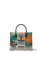 "Feroz. Arraigada. Radiante" ver.3 Leather Handbag - front view | Paleta Bags