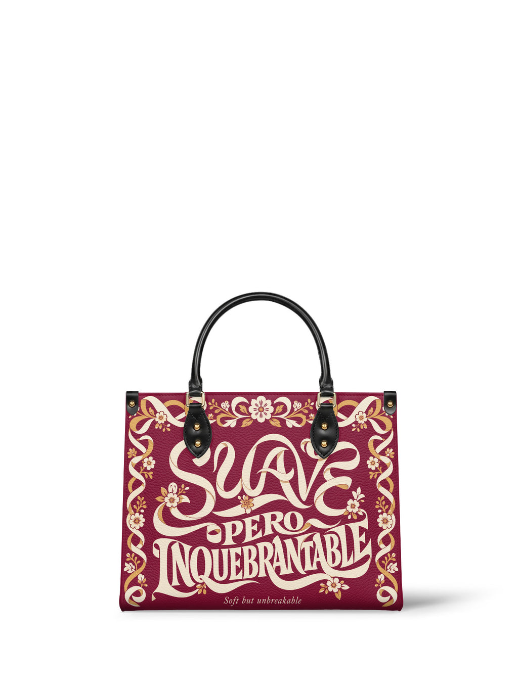 "Suave pero inquebrantable" ver.1 Leather Handbag - front view | Paleta Bags