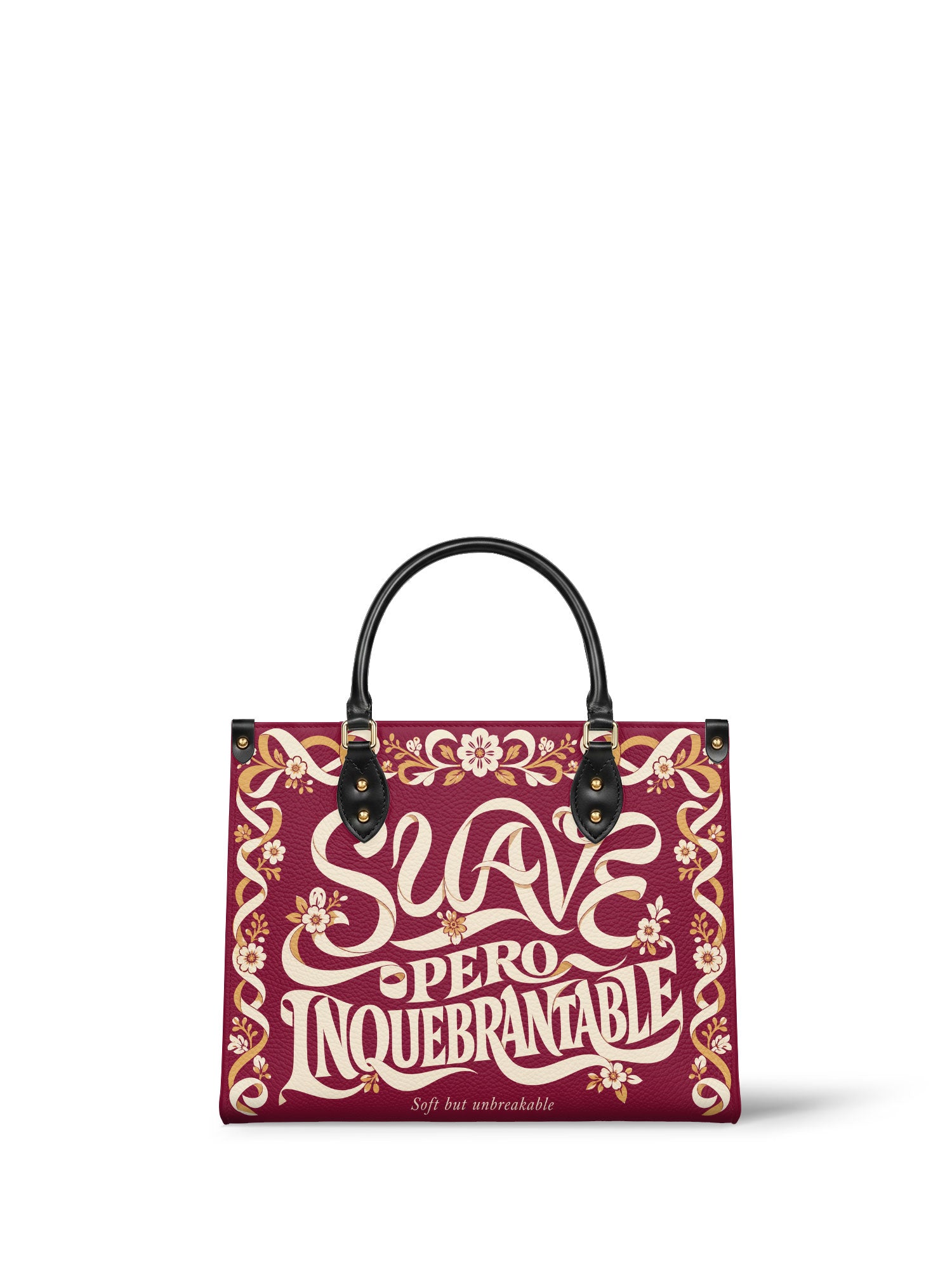 "Suave pero inquebrantable" ver.1 Leather Handbag - front view | Paleta Bags