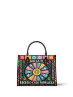 "Como la flor, regreso cada primavera" ver.2 Leather Handbag - front view | Paleta Bags
