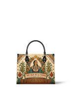 "Soy hija de la tierra" ver.5 Leather Handbag - front view | Paleta Bags