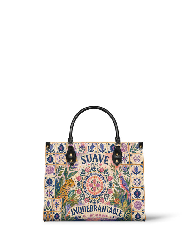 "Suave pero inquebrantable" ver.10 Leather Handbag - front view | Paleta Bags