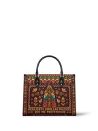 "Resiliente como las mujeres que me precedieron" ver.3 Leather Handbag - front view | Paleta Bags