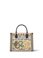 "Suelto lo que ya no me sirve" ver.1 Leather Handbag - front view | Paleta Bags