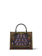 "Llevo a mis ancestros en la sangre" ver.3 Leather Handbag - front view | Paleta Bags