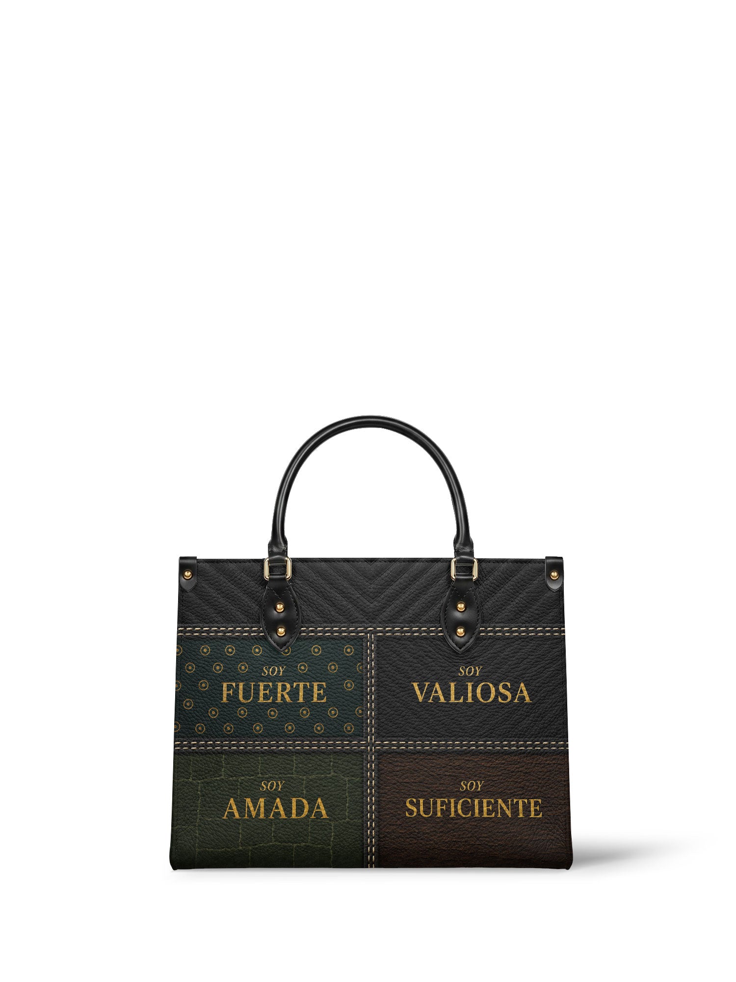 "LAS CUATRO VERDADES" ver.2 Leather Handbag - front view | Paleta Bags