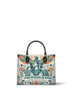 "Llevada por mujeres que inspiran" ver.3 Leather Handbag - front view | Paleta Bags