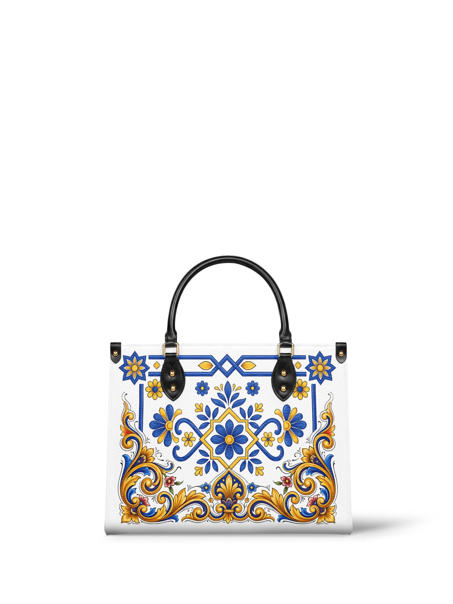 "TONATIUH" Leather Handbag - front view | Paleta Bags