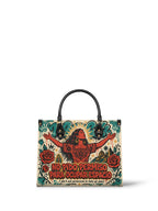 "No pido permiso para ocupar espacio" ver.3 Leather Handbag - front view | Paleta Bags