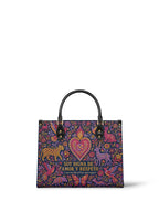 "Otomi Wild Embroidery" ver.2 Leather Handbag - front view | Paleta Bags
