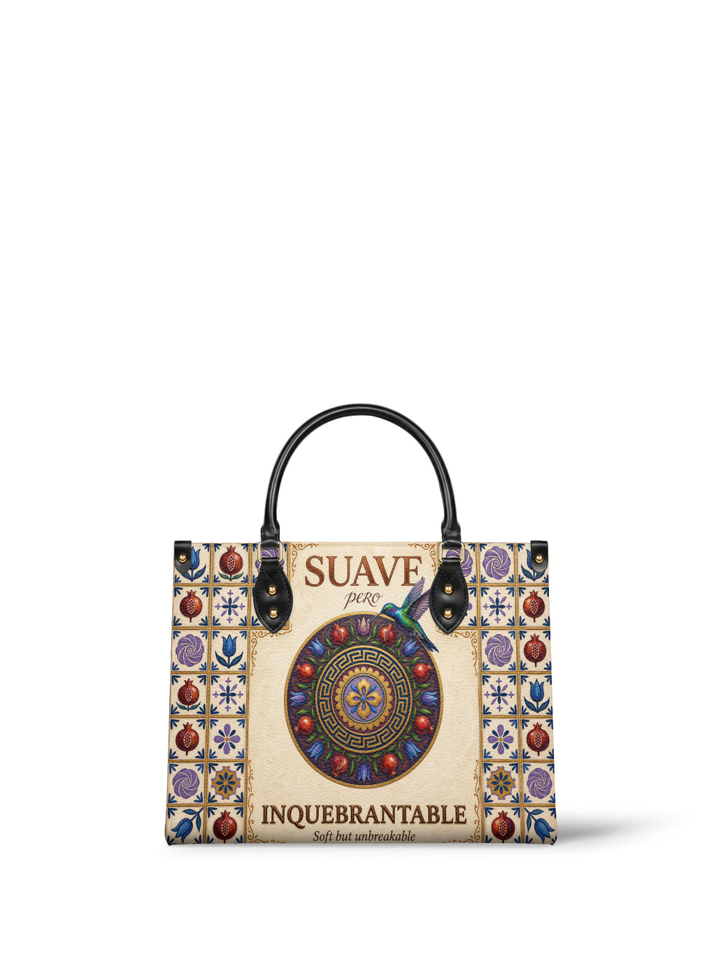 "Suave pero inquebrantable" ver.5 Leather Handbag - front view | Paleta Bags
