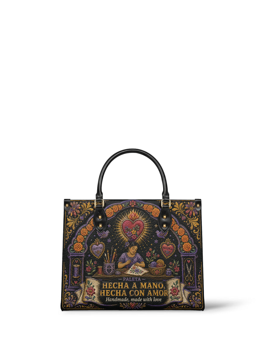 "Hecha a mano, hecha con amor" ver.5 Leather Handbag