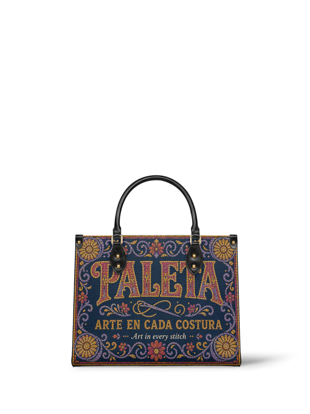 "La Paleta — Arte en cada costura" ver.3 Leather Handbag - Paleta Bags front view