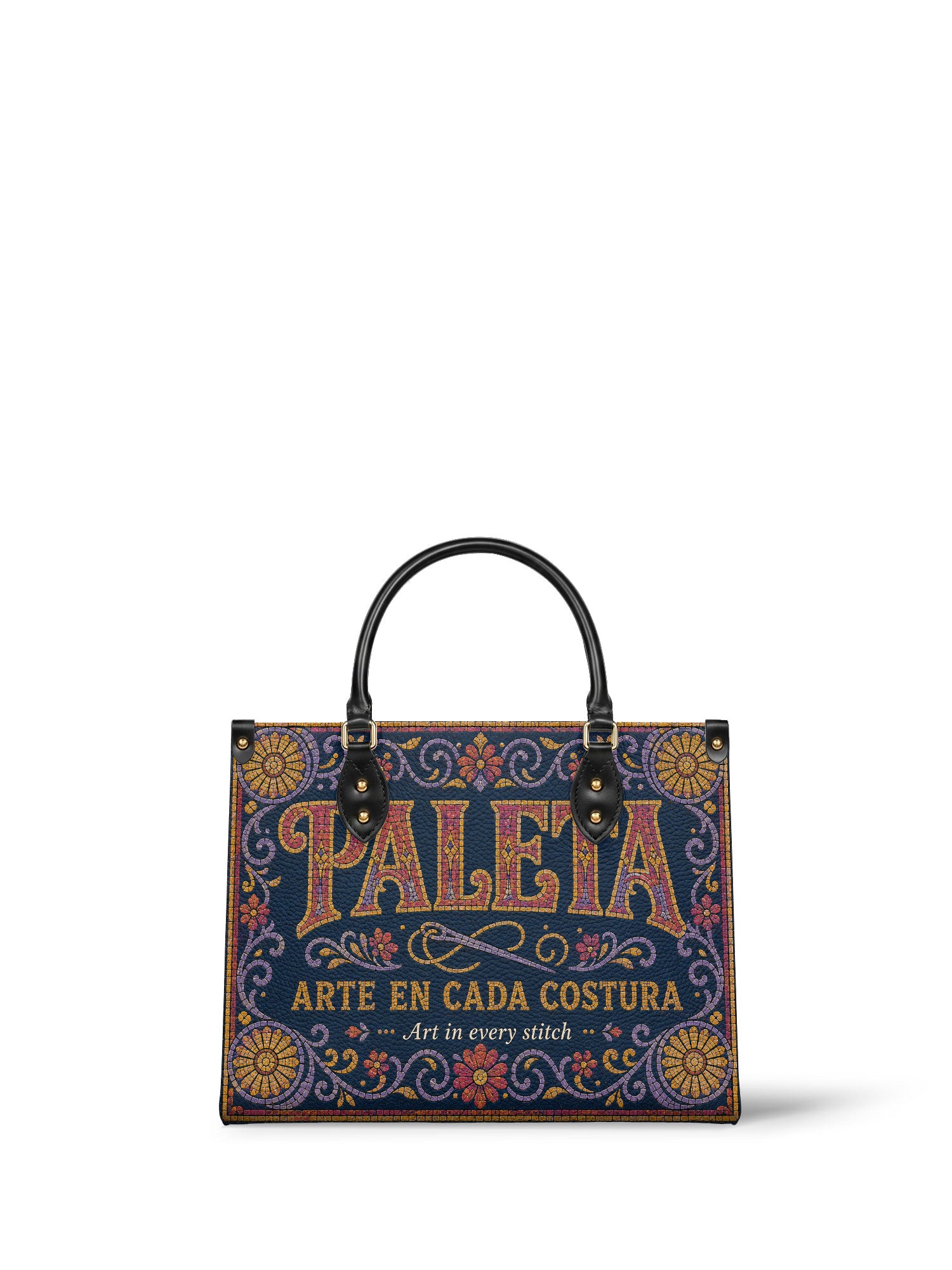 "La Paleta — Arte en cada costura" ver.3 Leather Handbag - Paleta Bags front view