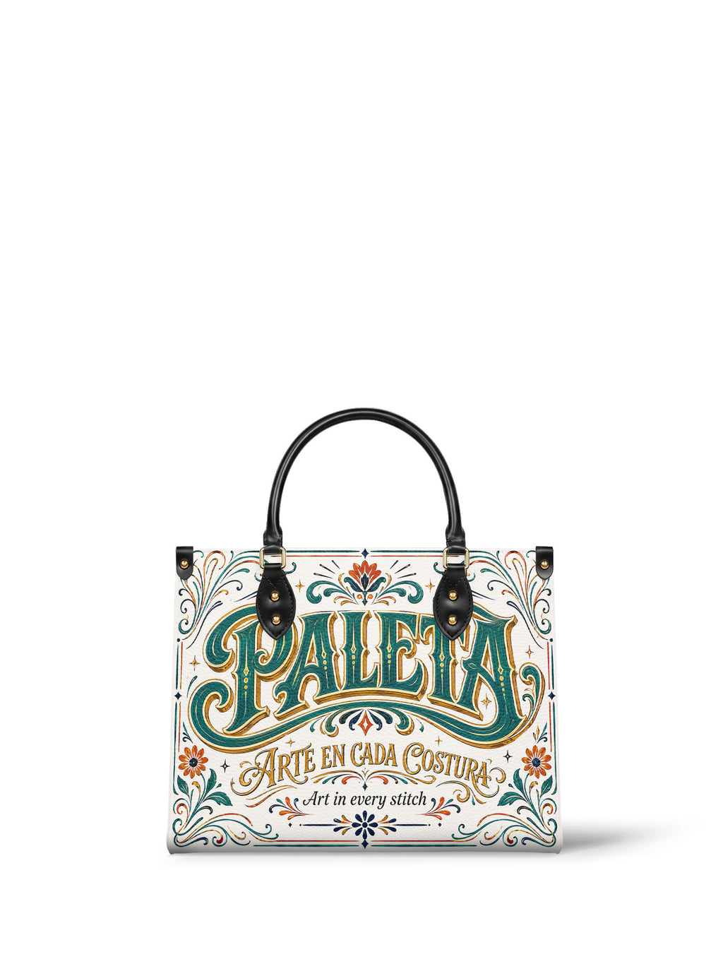 "La Paleta — Arte en cada costura" ver.2 Leather Handbag - side view