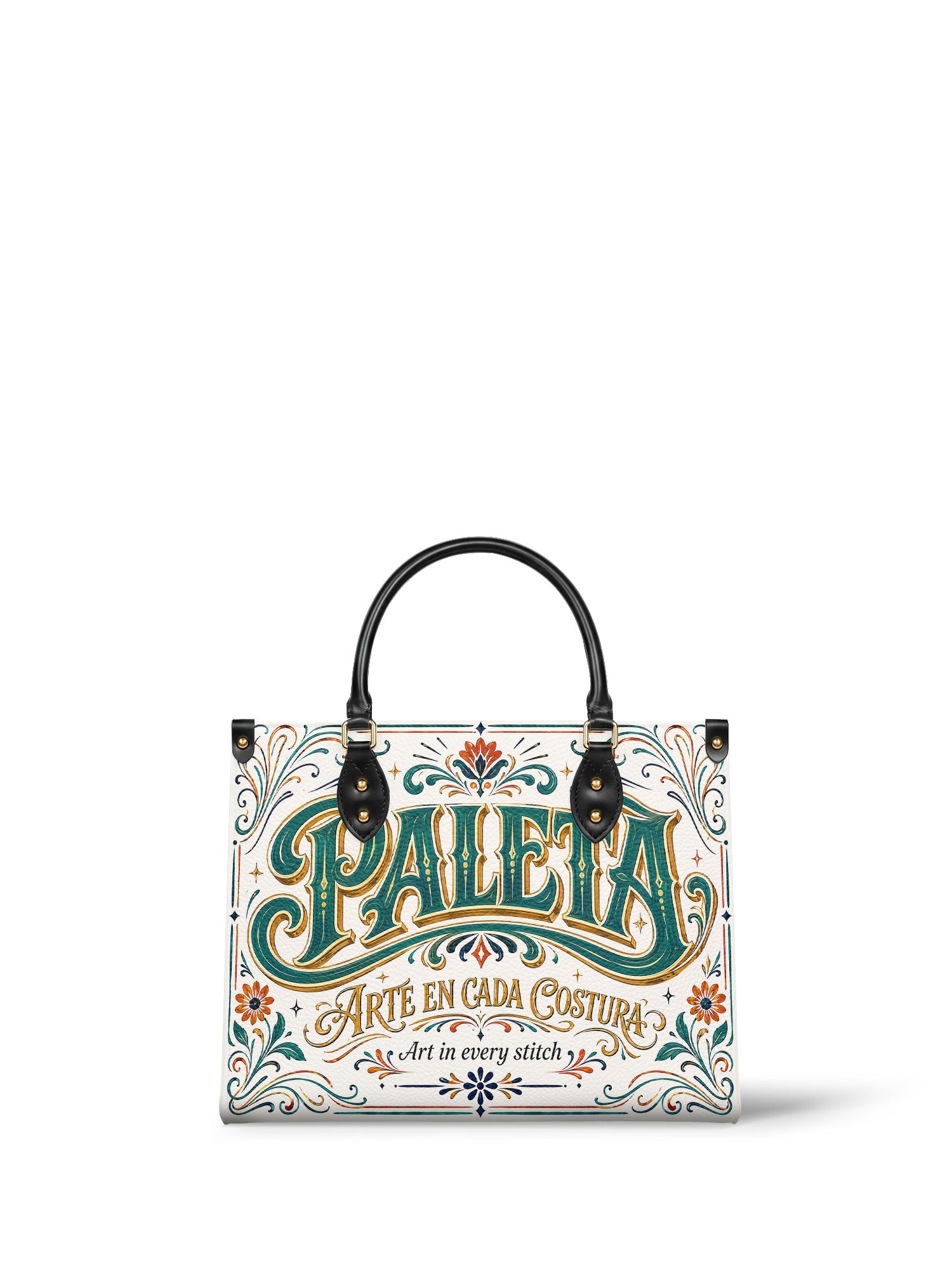 "La Paleta — Arte en cada costura" ver.2 Leather Handbag - side view