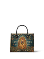 "Eres la mujer que alguna vez soñaste ser" ver.4 Leather Handbag - front view | Paleta Bags