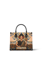 "Soy Fuerte" ver.3 Leather Handbag - front view | Paleta Bags
