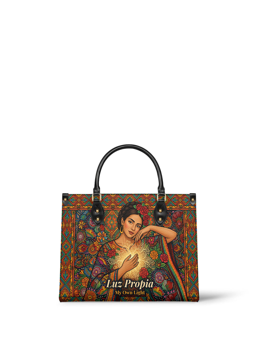 "Luz Propia" ver.3 Leather Handbag - front view | Paleta Bags