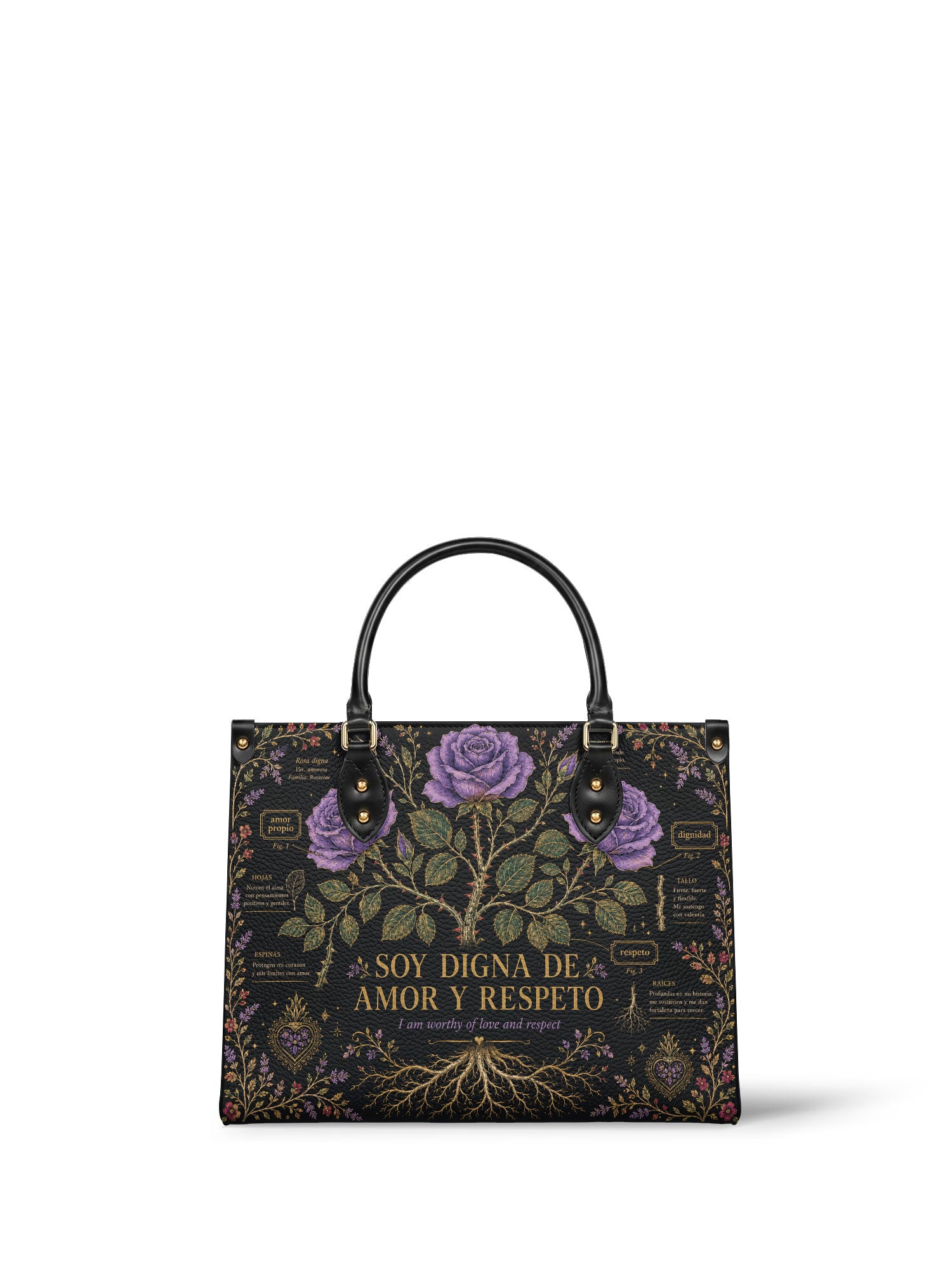 "Otomi Wild Embroidery" ver.4 Leather Handbag - front view | Paleta Bags