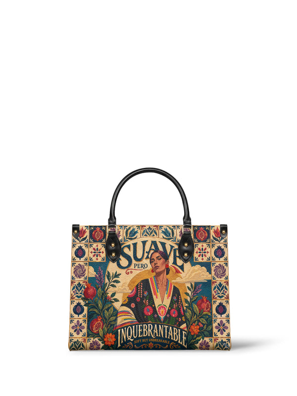 "Suave pero inquebrantable" ver.9 Leather Handbag - front view | Paleta Bags
