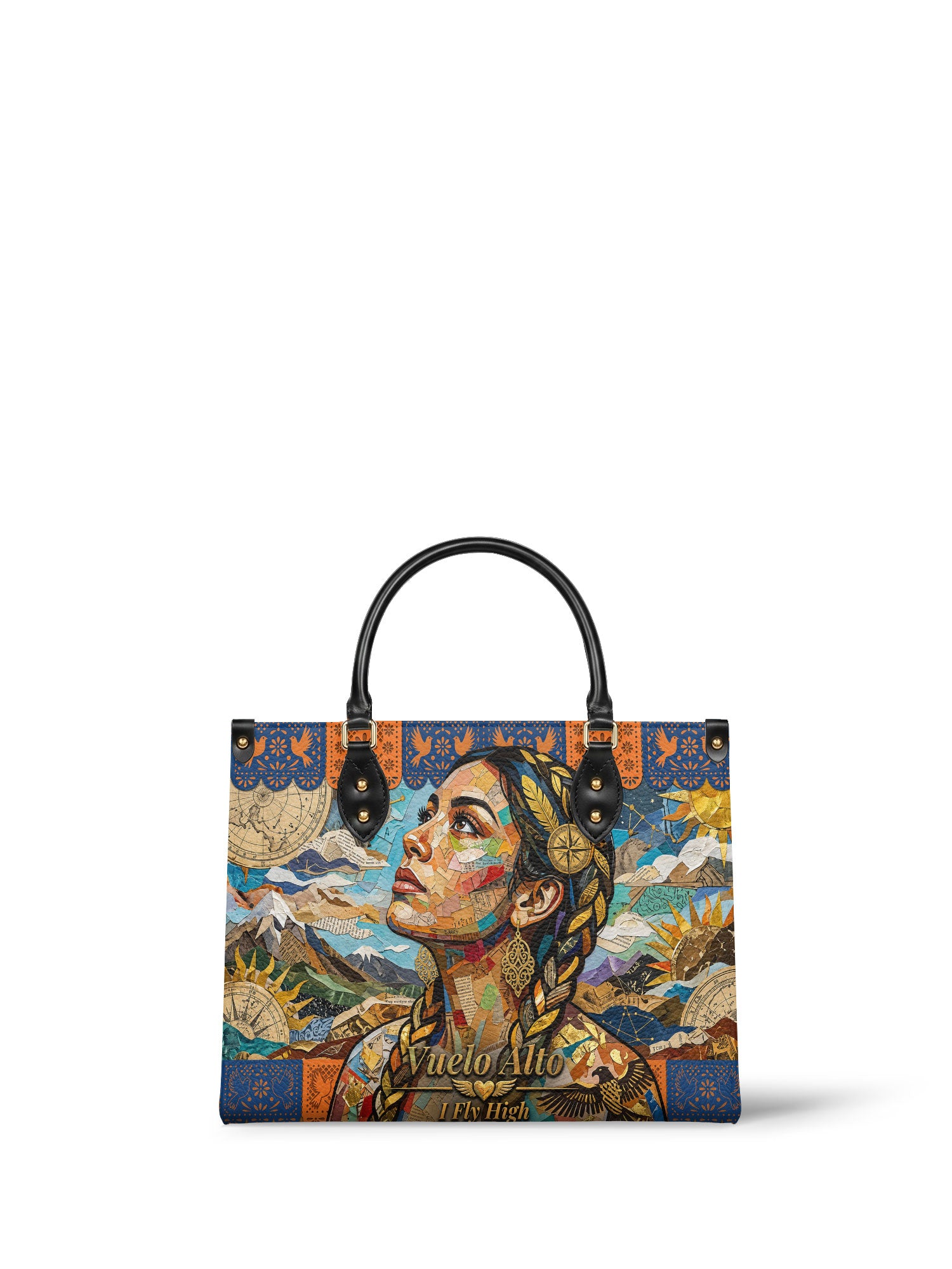 "Vuelo Alto" ver.4 Leather Handbag - front view | Paleta Bags