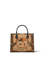 "Eres la mujer que alguna vez soñaste ser" ver.1 Leather Handbag - front view | Paleta Bags