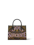 "Soy suficiente, tal y como soy" ver.2 Leather Handbag - front view | Paleta Bags