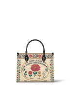"Como la flor, regreso cada primavera" ver.3 Leather Handbag - front view | Paleta Bags