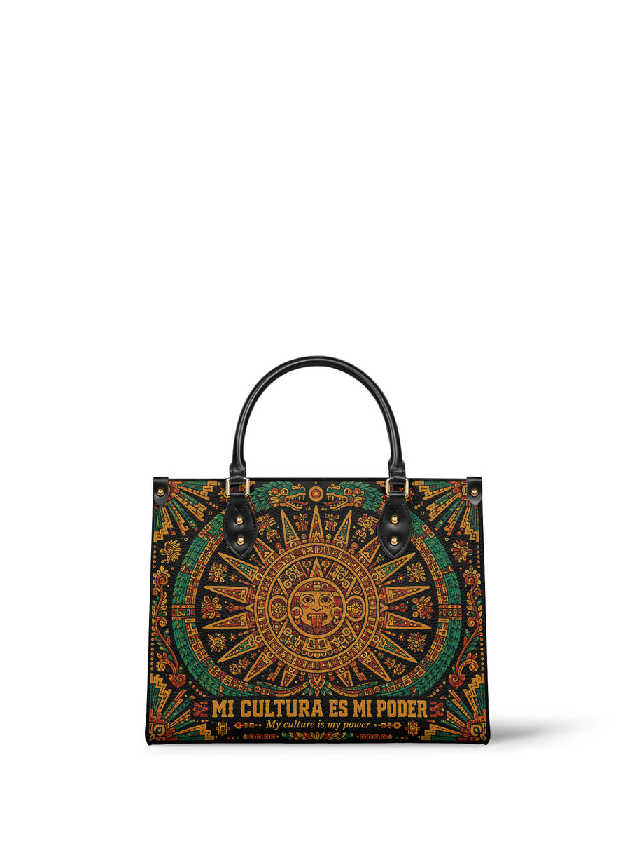 "Mi cultura es mi poder" ver.1 Leather Handbag