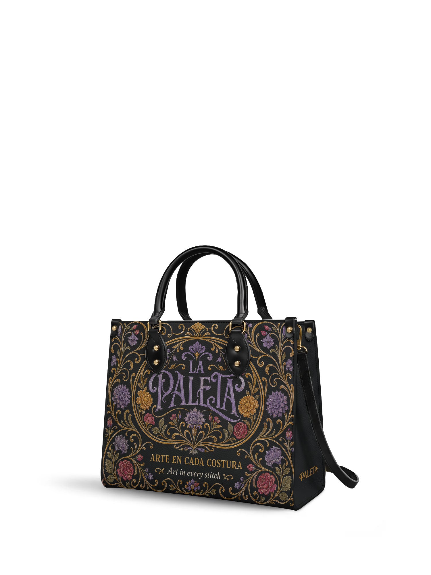 "La Paleta — Arte en cada costura" ver.1 Leather Handbag - side view