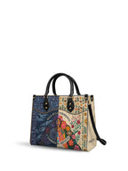 "Ella es la tormenta y también el refugio" ver.1 Leather Handbag - side view | Paleta Bags