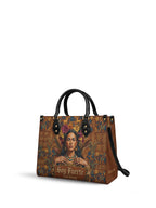"Soy Fuerte" ver.4 Leather Handbag - side view | Paleta Bags