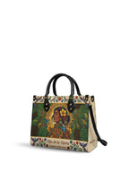 "Soy hija de la tierra" ver.6 Leather Handbag - side view | Paleta Bags
