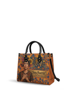 "Soy Fuerte" ver.2 Leather Handbag - side view | Paleta Bags