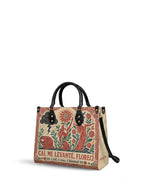 "Caí, me levanté, florecí" ver.2 Leather Handbag - side view | Paleta Bags