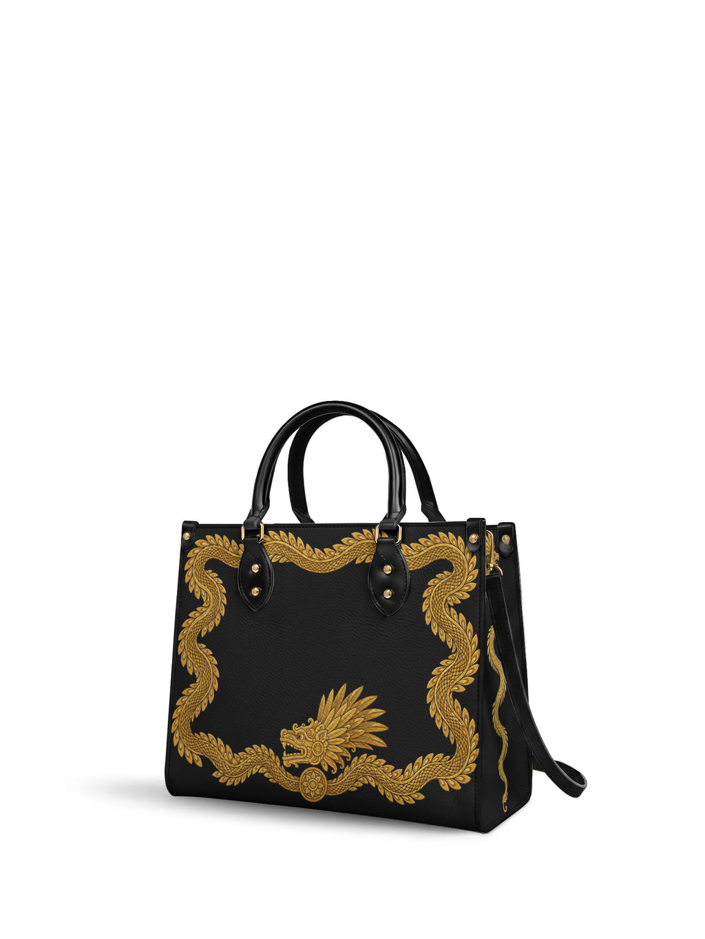 "XIUHCÓATL" Leather Handbag - side view | Paleta Bags