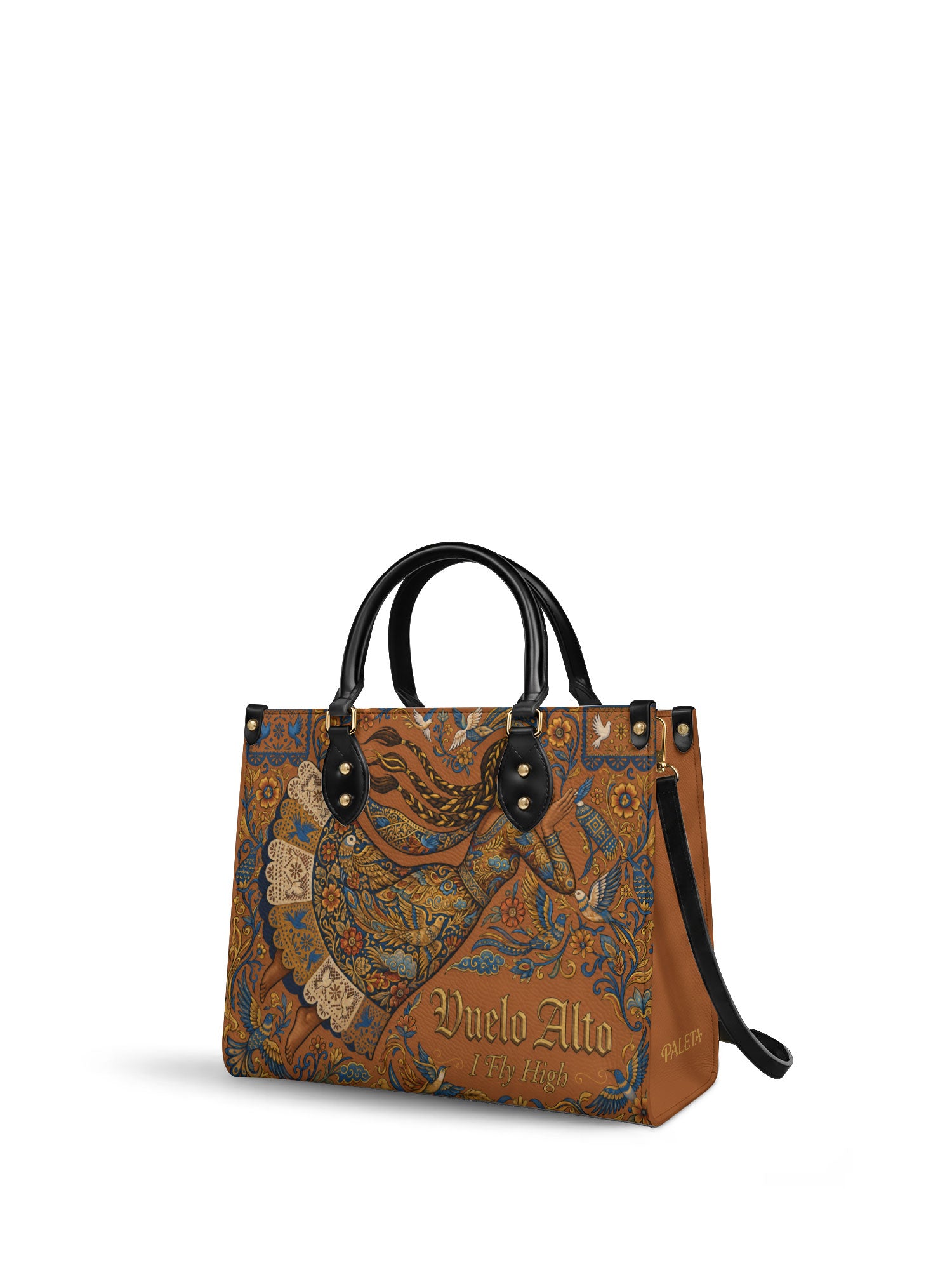 "Vuelo Alto" ver.2 Leather Handbag - side view | Paleta Bags